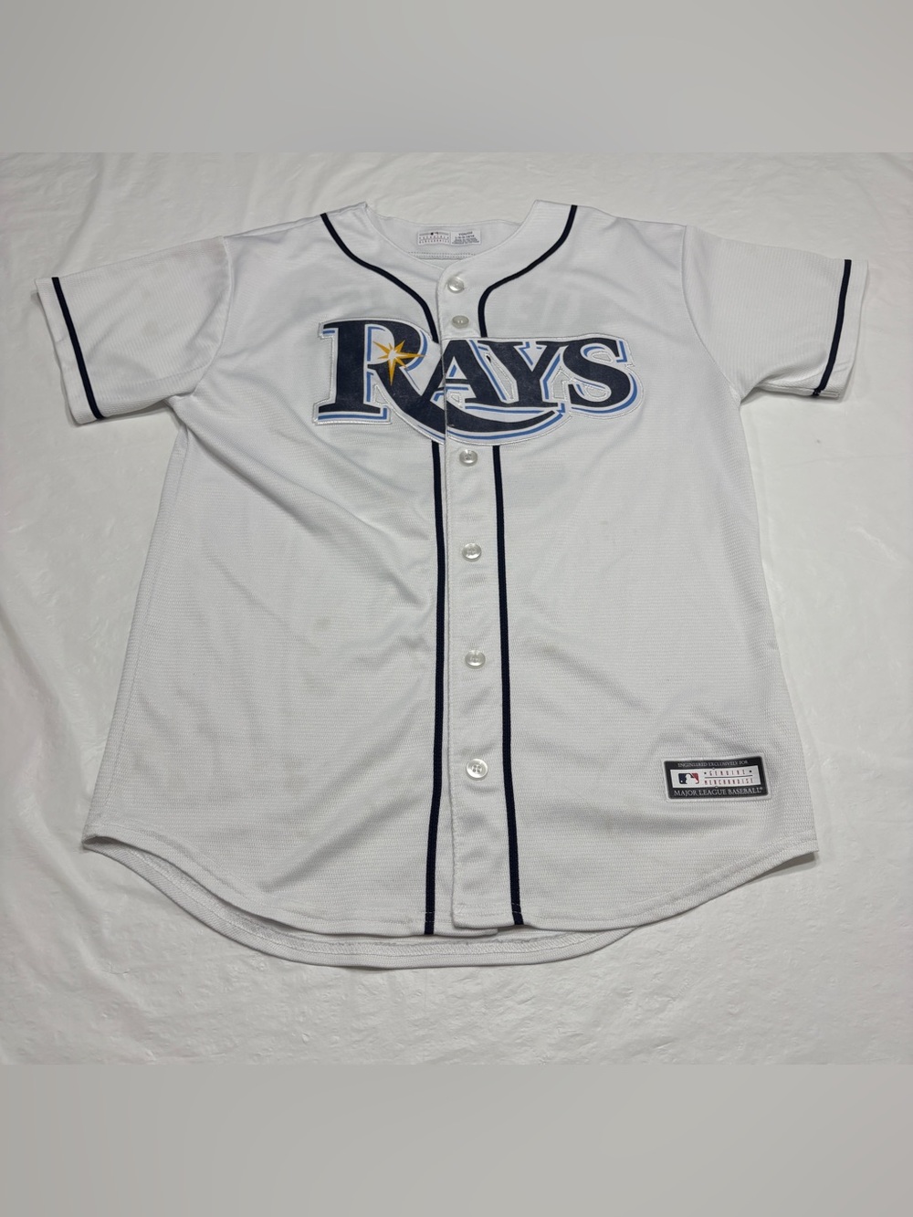 Tampa Bay Rays Kiermaier #39 Baseball Jersey White Youth Boys Large 14/16